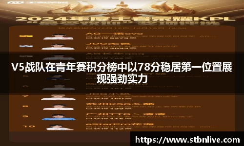 V5战队在青年赛积分榜中以78分稳居第一位置展现强劲实力